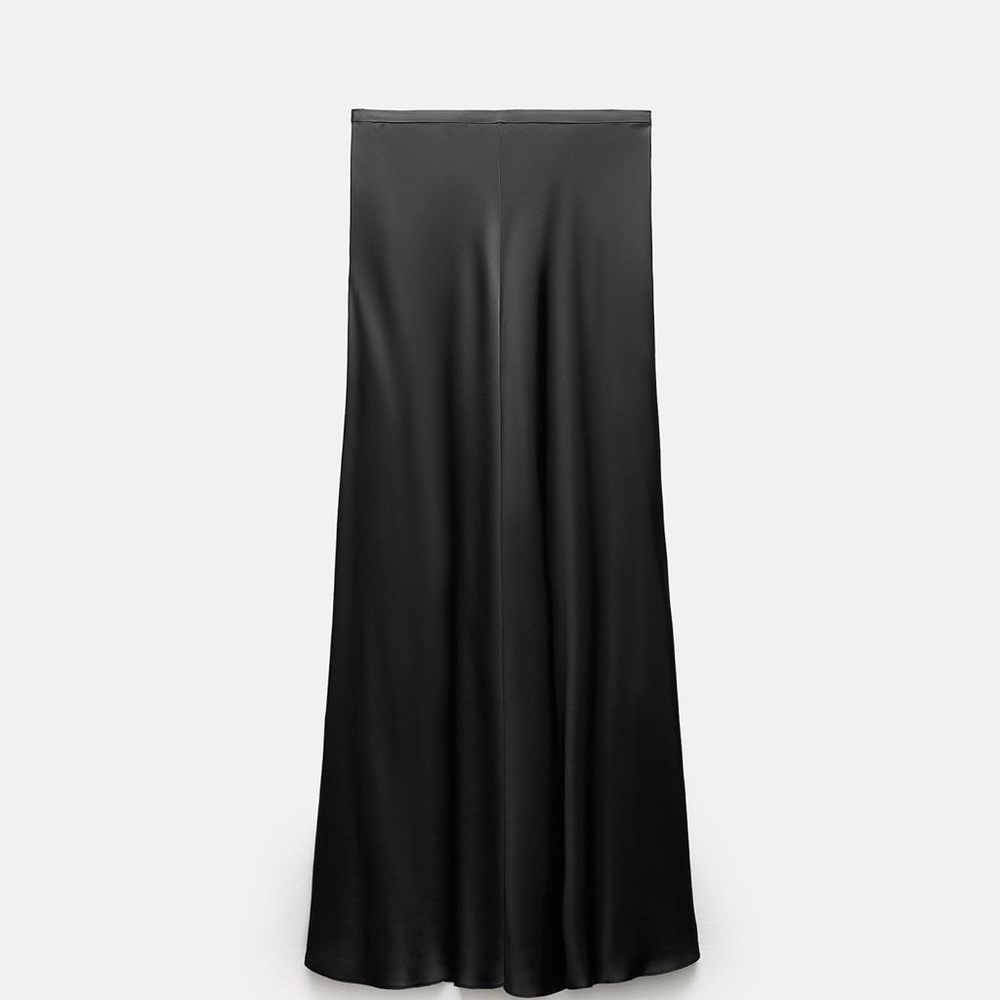 ZARA SATIN EFFECT MIDI SKIRT ZW COLLECTION - Picture 5 of 10